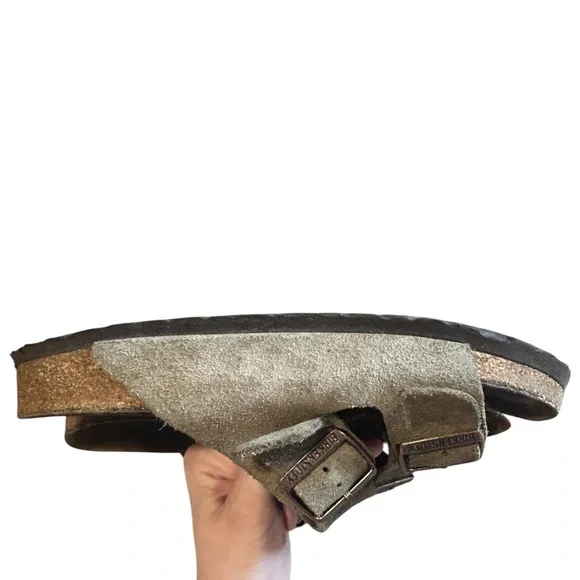 Birkenstock Arizona Tan Suede 2 Strap Sandals Size 7 EU 38 - Picture 12 of 12